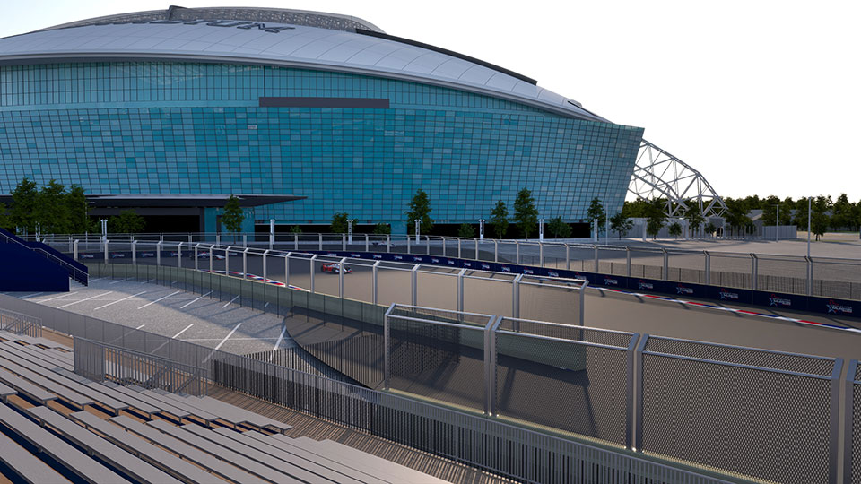 Conceptualized view from Grandstand 3